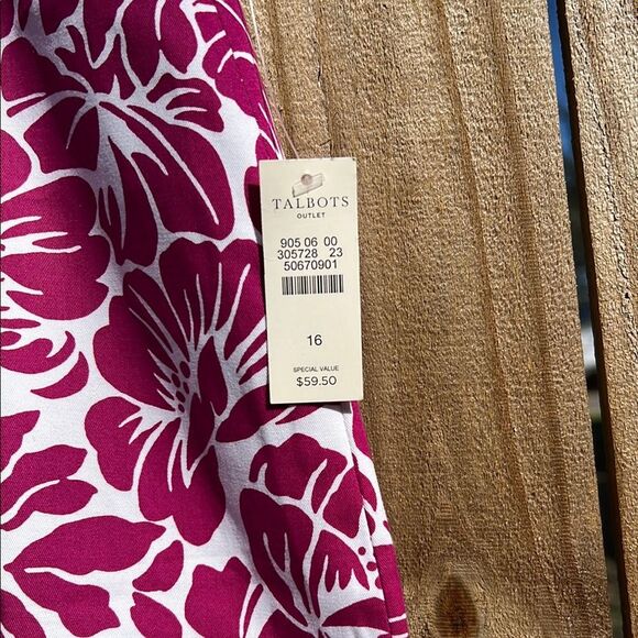 Talbots Women’s Purple Pink Scalloped Bubble Floral Mini Skirt for Casual Wear - Picture 4 of 10